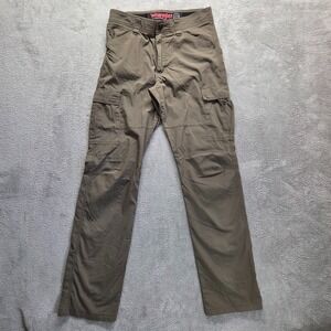 Wrangler Pants Mens 32X34 Tan Cargo Straight All Terrain Gear Hiking Outdoor